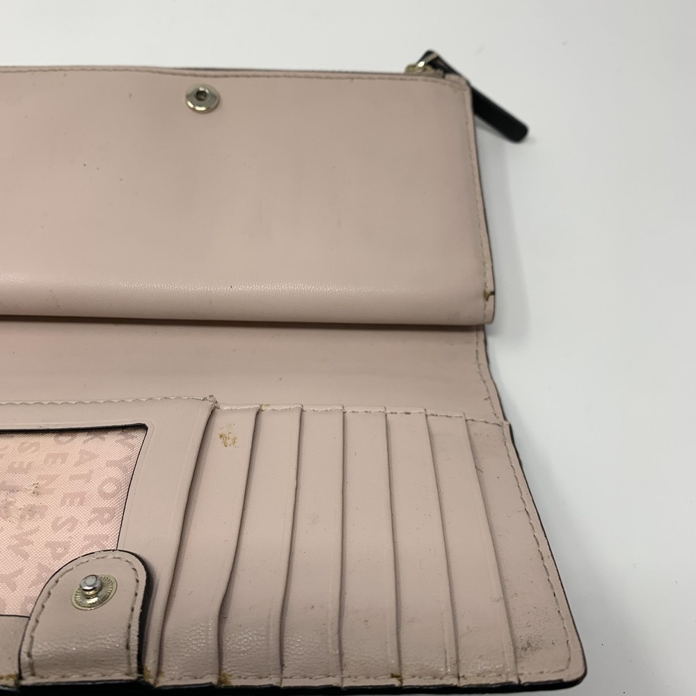 Kate Spade Wallet Womens One Size Black Zip Around‎ Leather Logo Continental - Picture 5 of 7